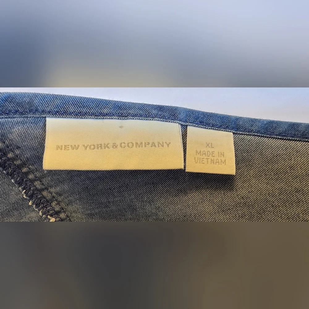 NY&Company Blue Jean Jumpsuit ~ sz XL - Picture 5 of 16